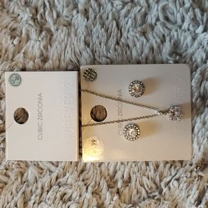 Forever 21, Silver Necklace and Earing Bundle